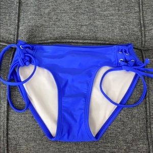 Royal blue cheeky bikini bottoms